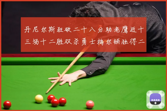 丹尼尔斯狂砍二十八分助老鹰近十三场十二胜双杀勇士梅尔顿独得二赛场复盘：最新赛事动态与深度分析